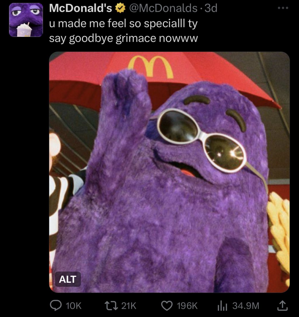 A screenshot of Mcdonald's post on Threads.