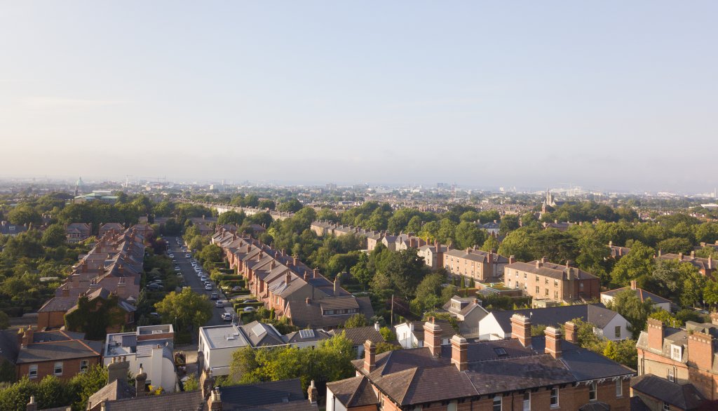 Dublin city from above.